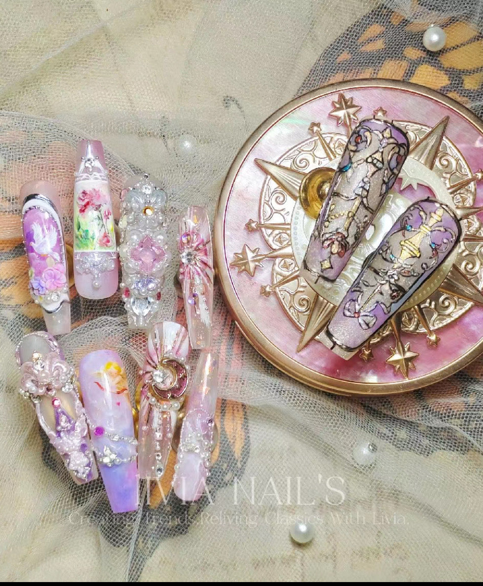 Custom Hand Painted Press On Nails